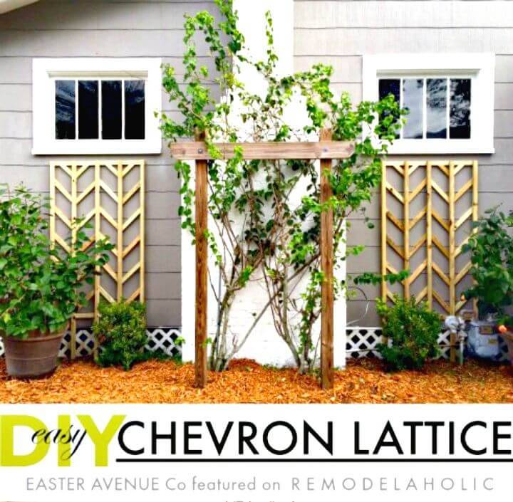 How To Build Chevron Lattice Trellis - DIY Home Decor Ideas 