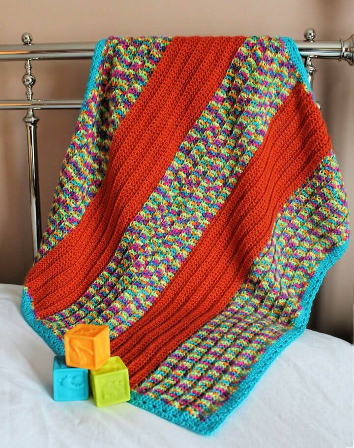 How Do You Crochet a Broad-Stripe Baby Blanket