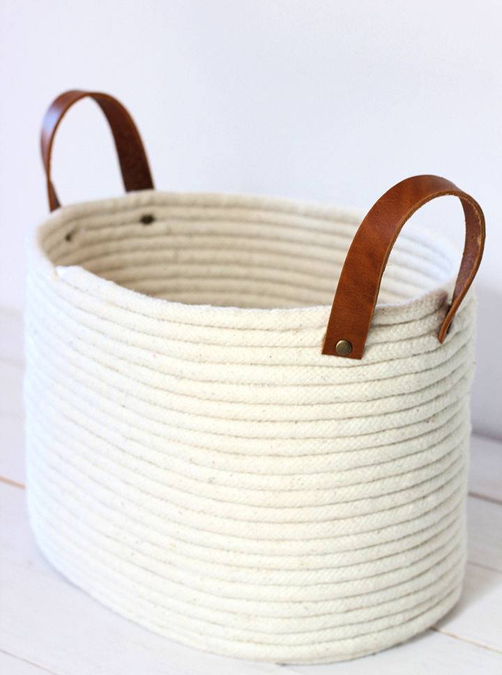 How to Make No sew Rope Coil Basket