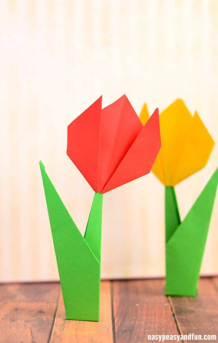 How to Make Origami Tulip