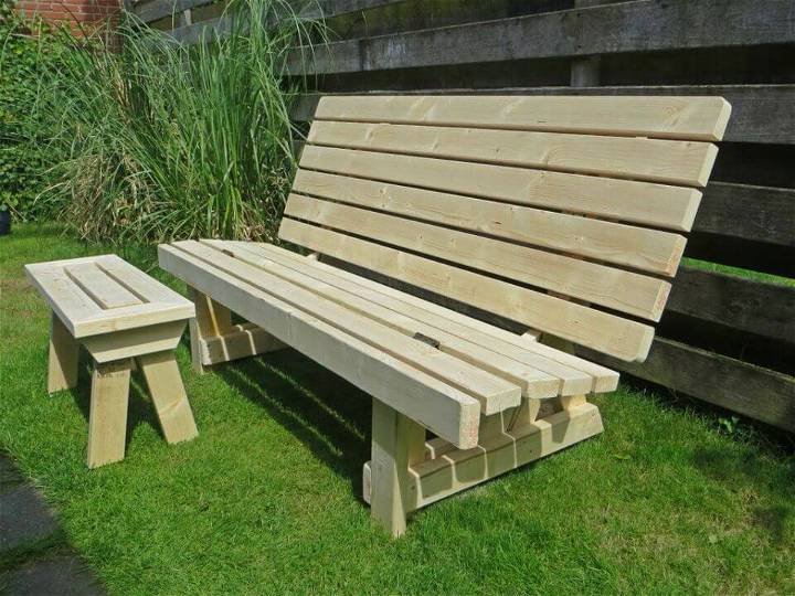 2 in 1 Wooden Picnic Table and Bench