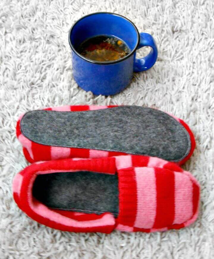 How To Make Upcycled Sweater Slippers
