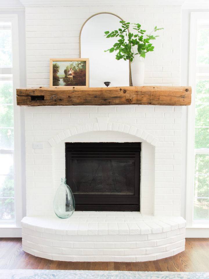 How to Paint a White Brick Fireplace