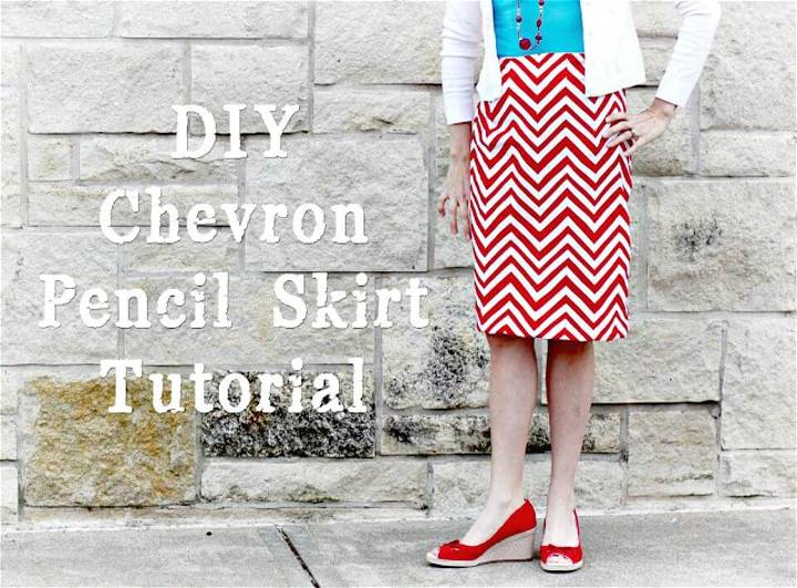 How To Sew Chevron Pencil Skirt - DIY