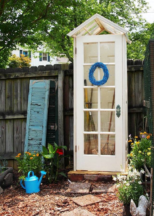Little Garden Shed From Old Windows and Doors