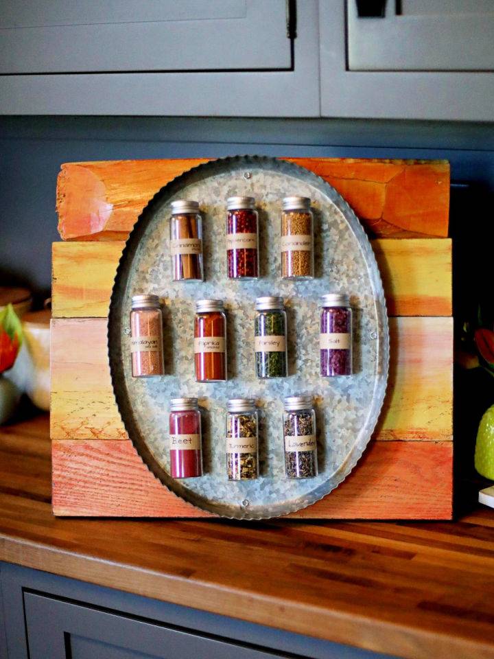 DIY Magnetic Countertop Spice Rack