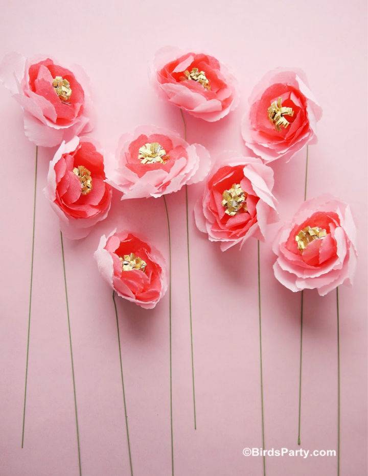 DIY Crepe Paper Flowers Bouquet