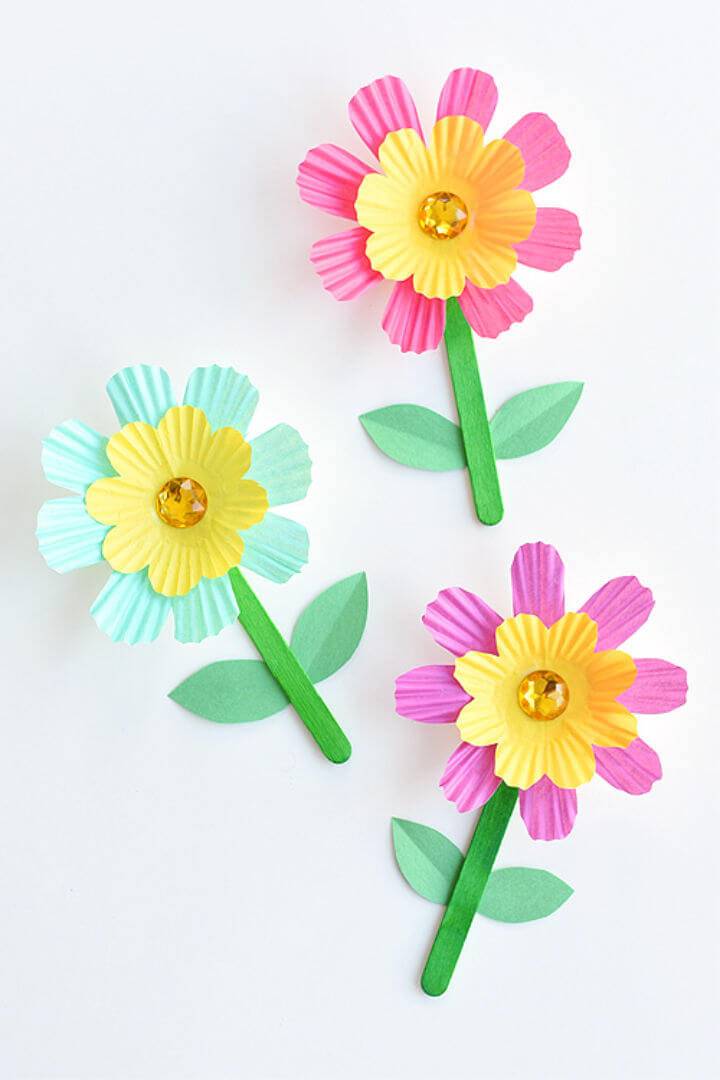 Make Your Own Cupcake Liner Flowers