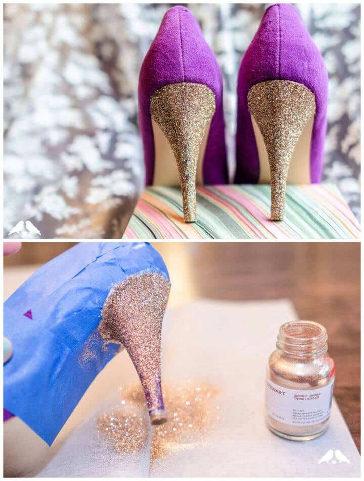 Make Glitter Heels for Wedding Shoes