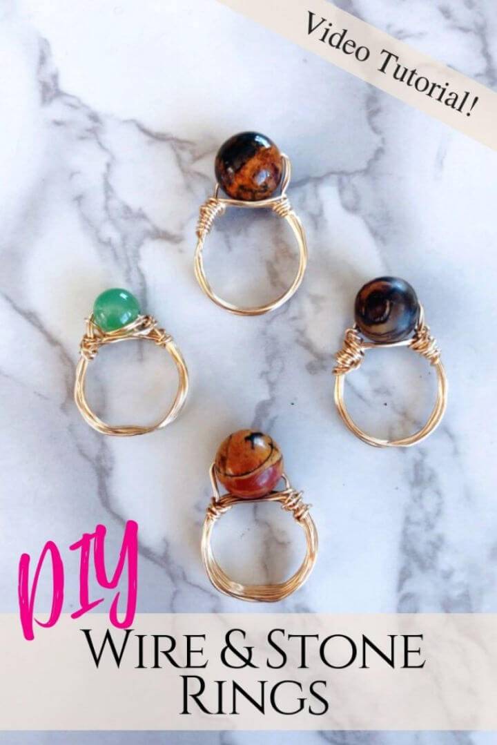 Make Stone and Wire Wrapped Rings