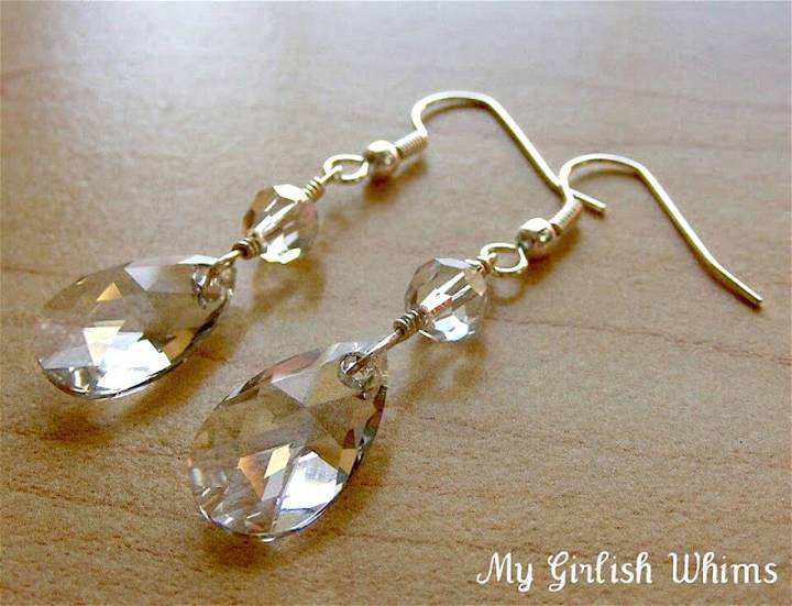 Handmade Wire Wrapped Crystal Earrings