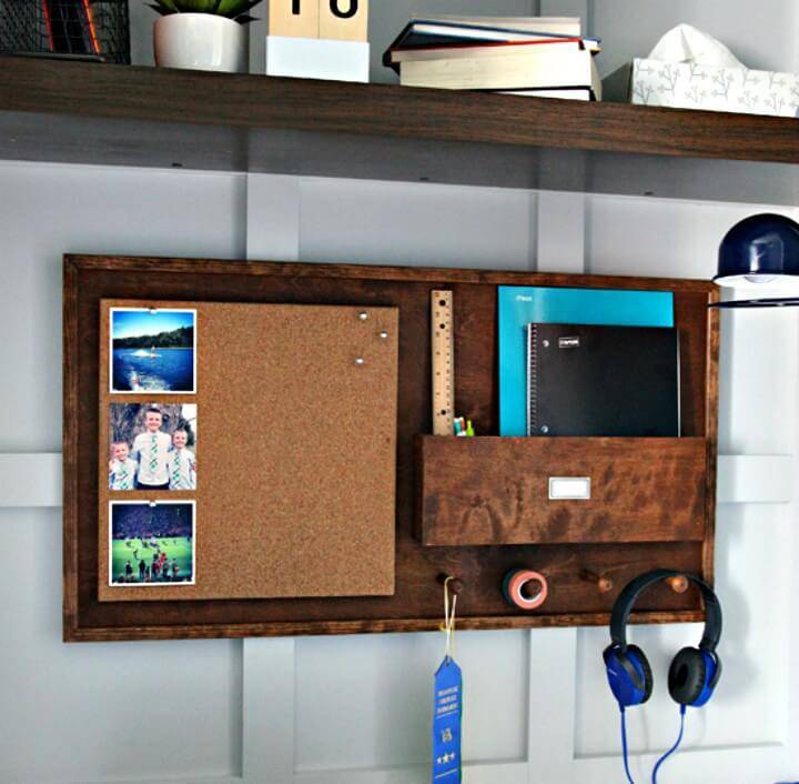 Make Your Own Wood Study Wall Organizer