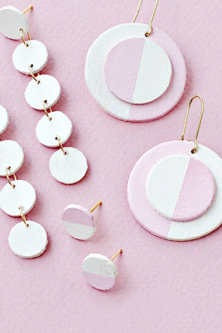 Make Your Own Wooden Circle Earrings - DIY