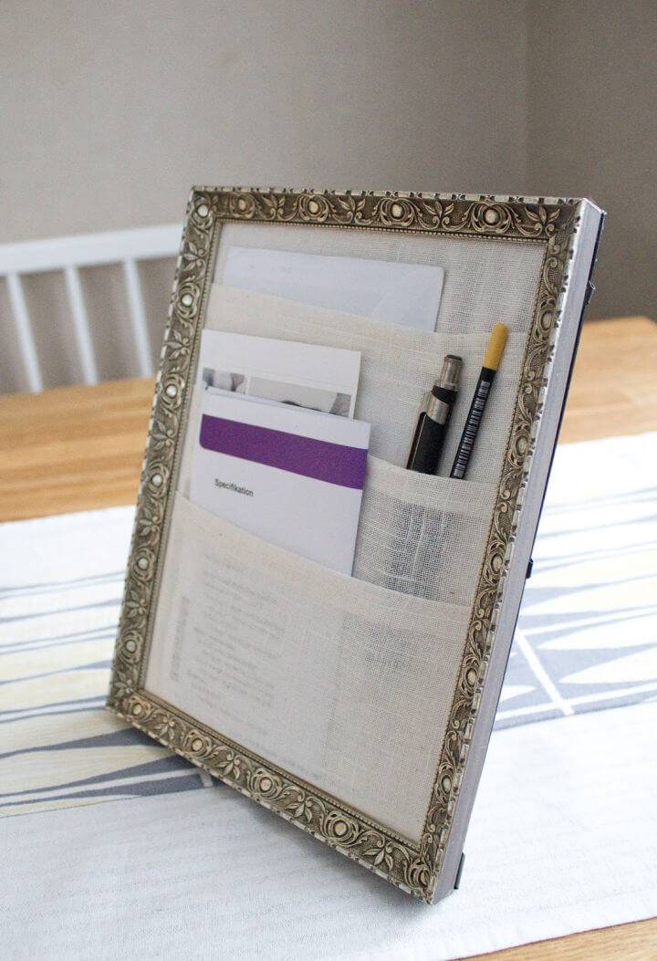 Turn Old Picture Frames Into Table Organizer