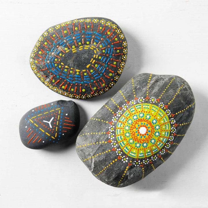 Customized Painted Mandala Rock Design