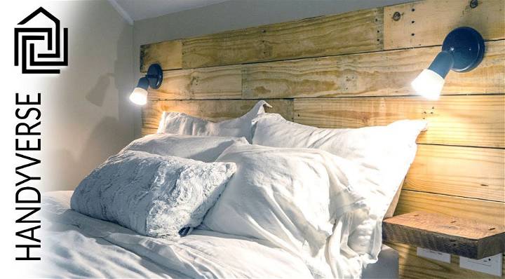 Pallet Headboard With Dimmable Lighting