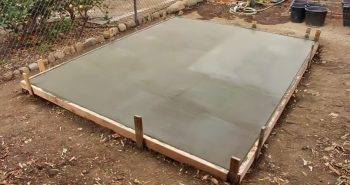 pour a concrete shed slab