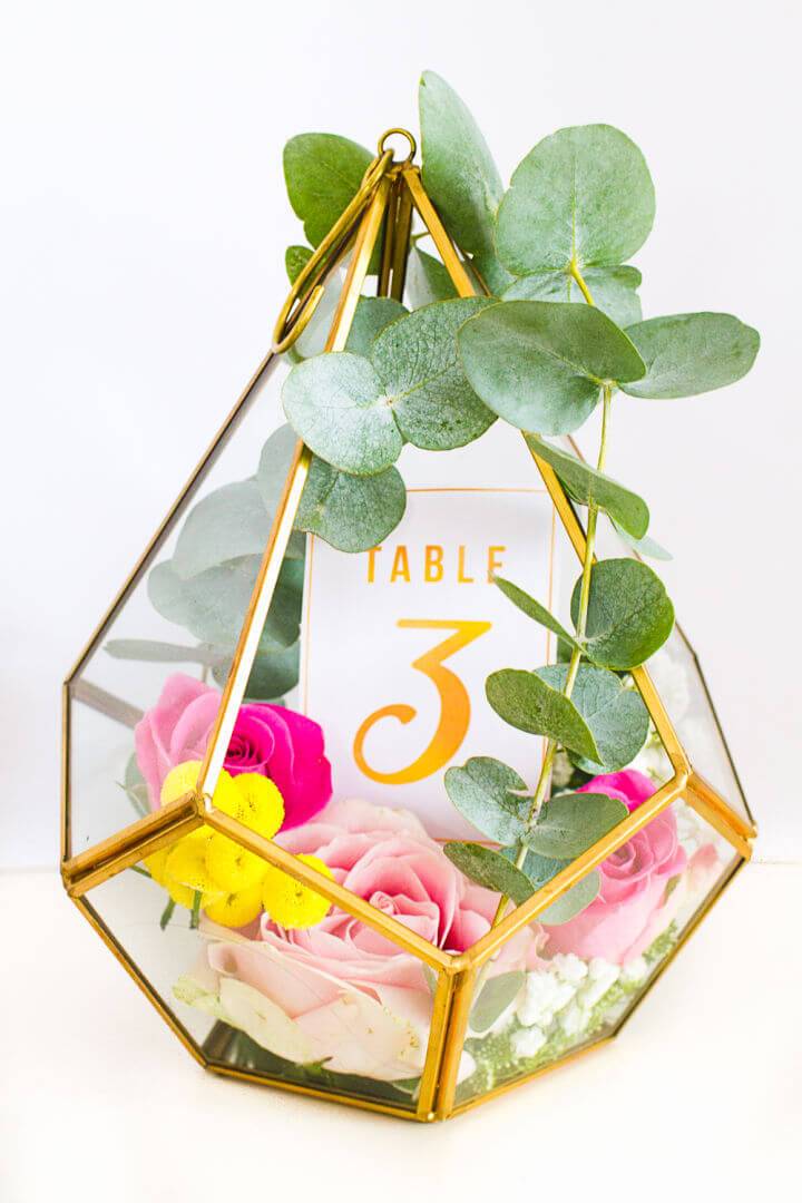Make Your Own Terrarium Table Number