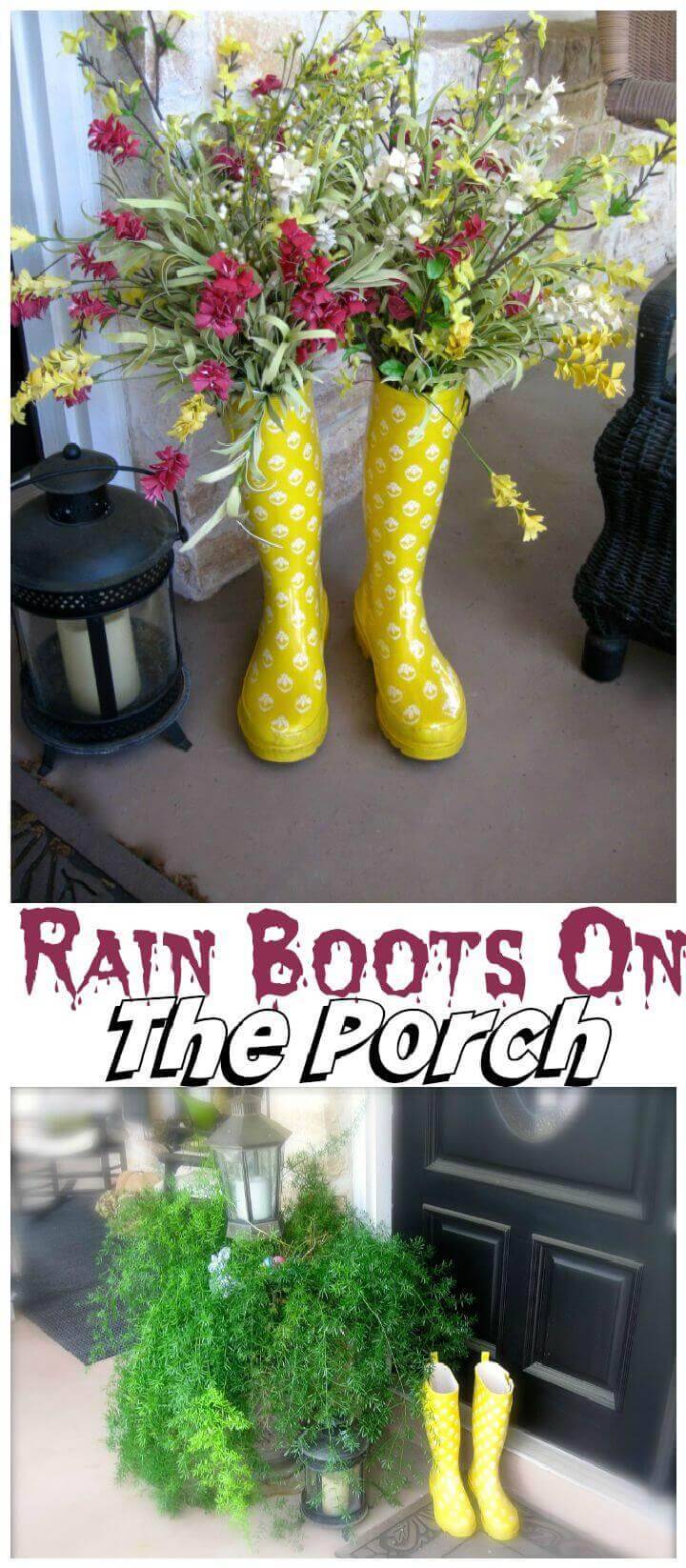 Rain Boots On The Porch