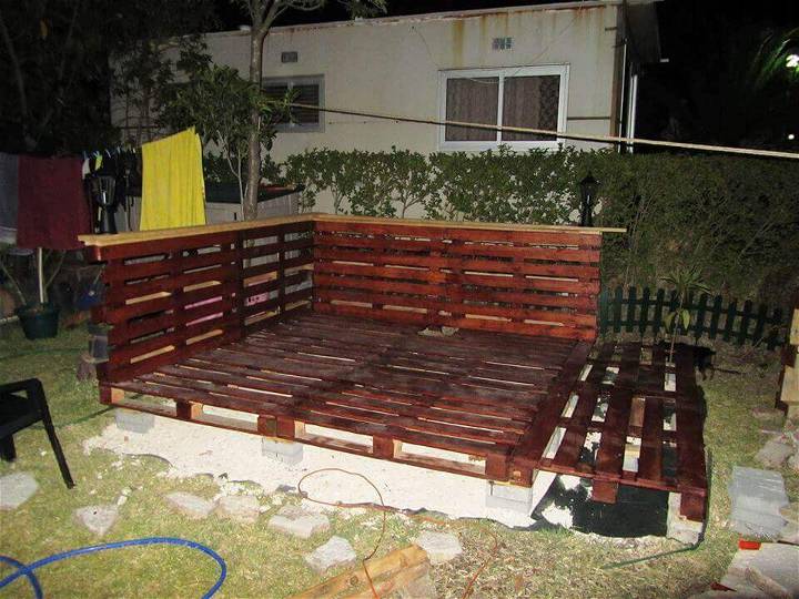 raising the pallet deck on concrete supports