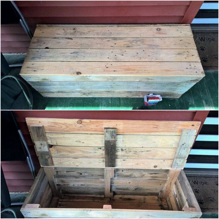 Recycled Pallet Storage Bench Plans
