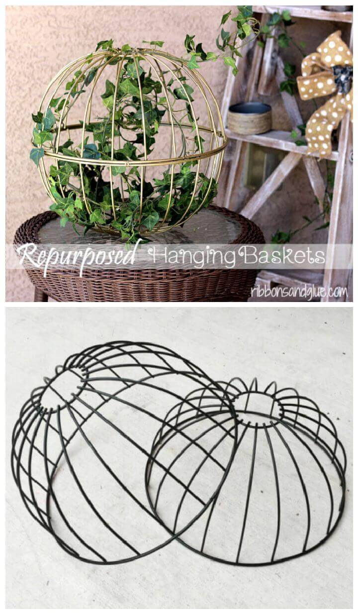 Repurposed Hanging Garden Baskets