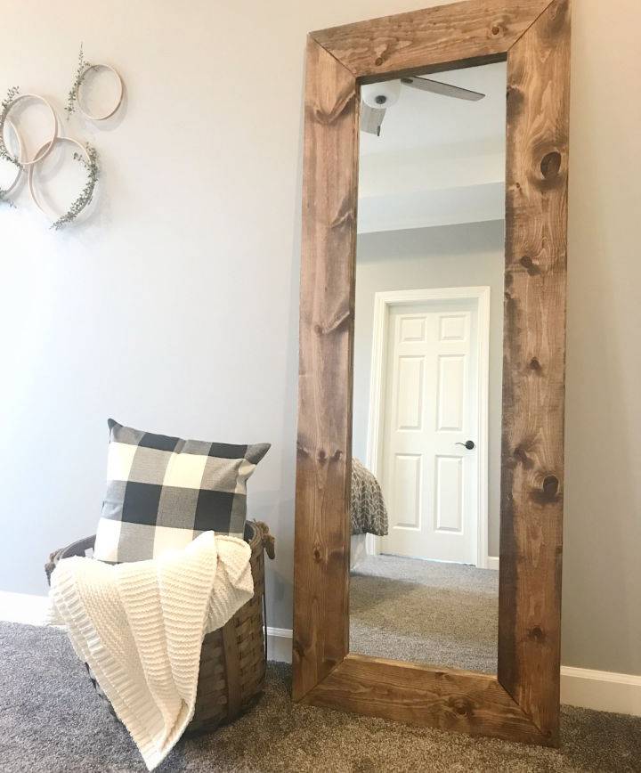 Rustic DIY Wooden Mirror Frame
