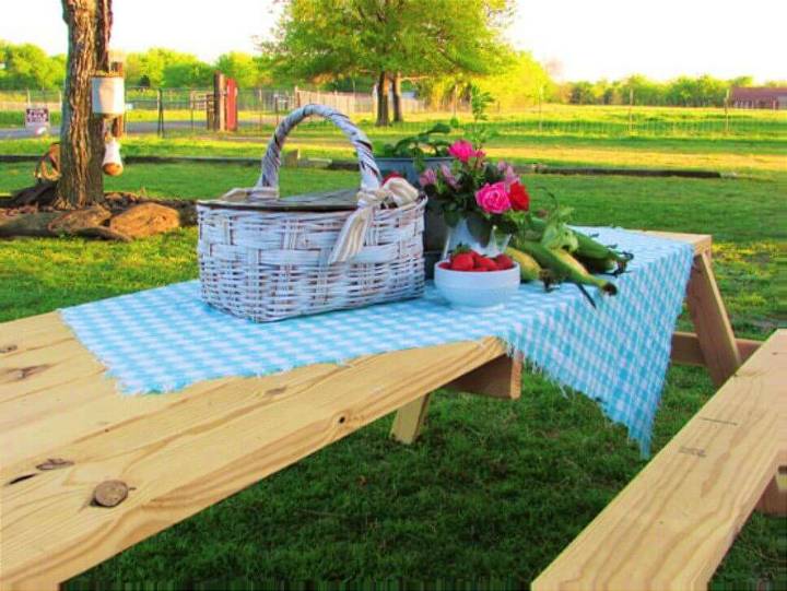 Simple DIY Farm-Style Picnic Table