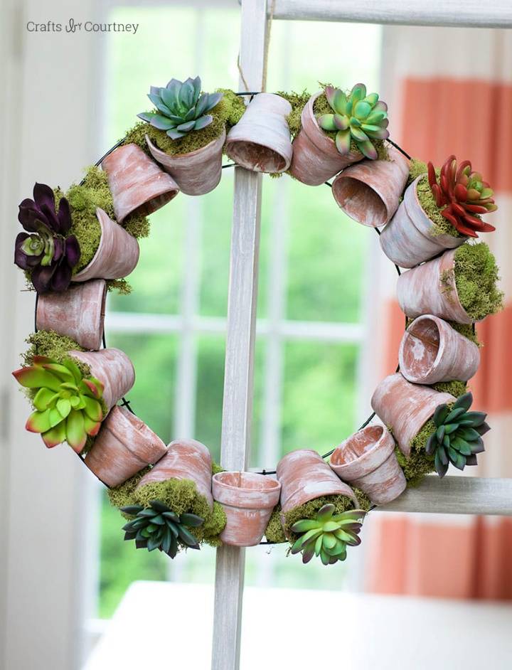 Handmade Terra Cotta Pots Succulent Wreath