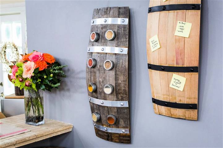 Making a Spice Rack Out of Wine Barrel 