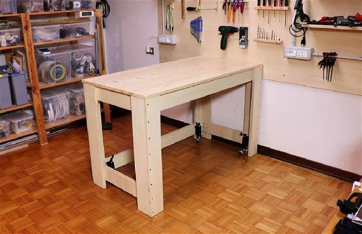 Making a Workbench With Retractile Wheels