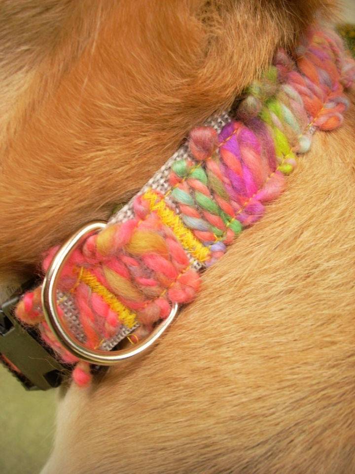 How to Make a Yarn Appliqued Dog Collar